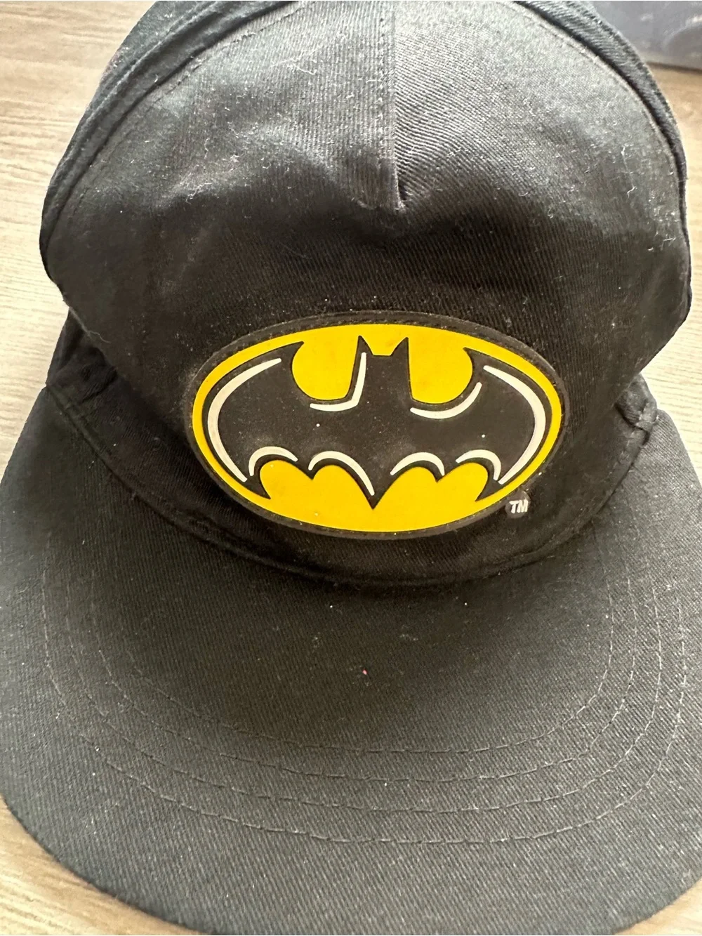 Batman Black Cap with Yellow Logo - Kids Superhero Hat